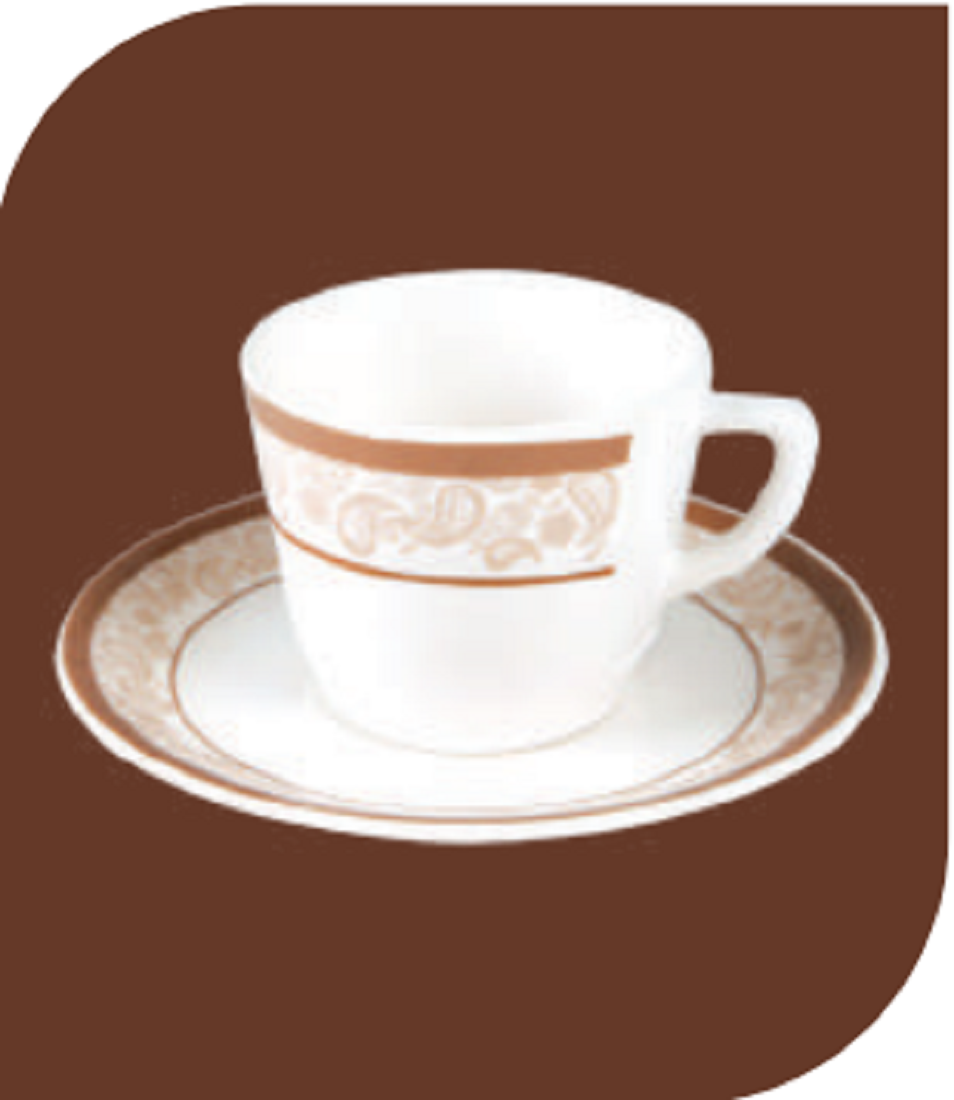 Small Tea Cup With Saucer Golden Leaf Brand: Italiano