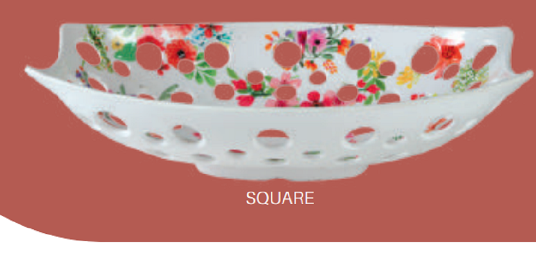 Square Fruit Basket with Hole- Small brand Italiano