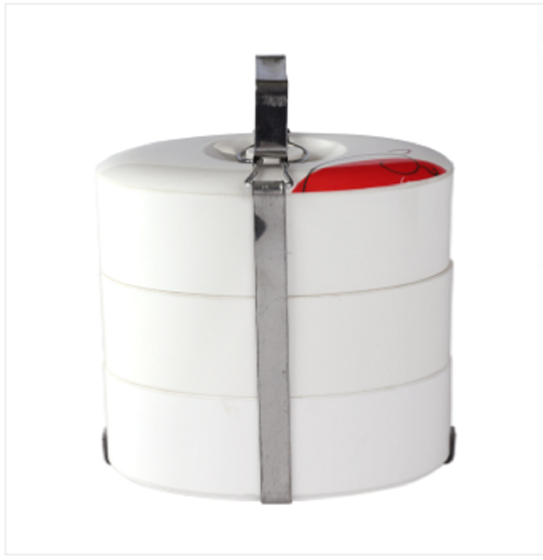 Italiano 3 Bati Oval Tiffin Carrier