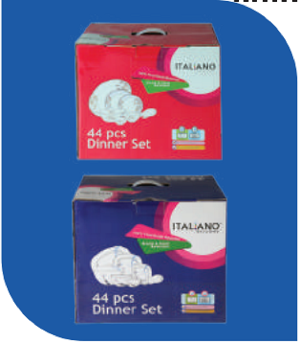 Dinner Set Square 44 pcs -Blue Ray Brand: Italiano