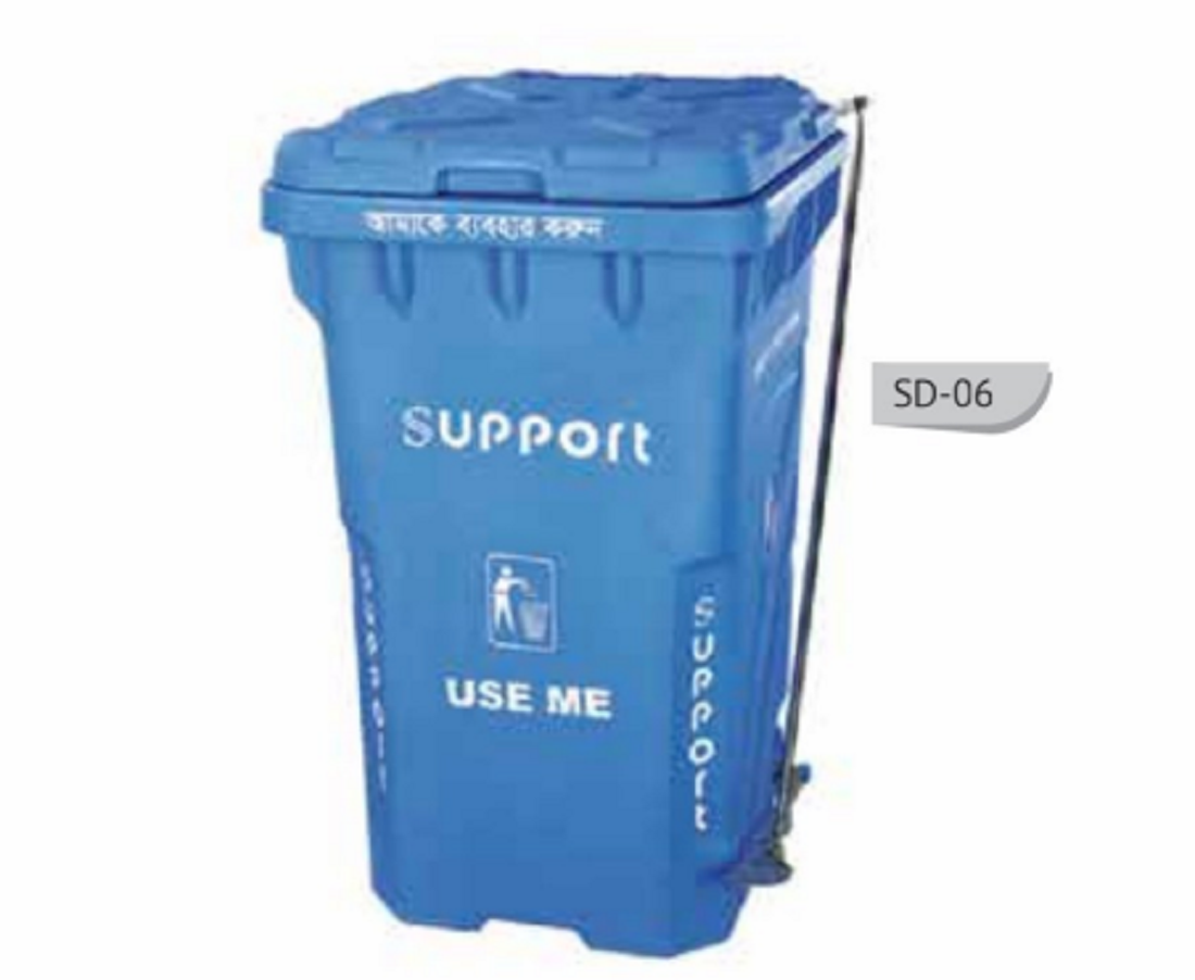 SD06  Wheel Dustbin Paddle - Blue