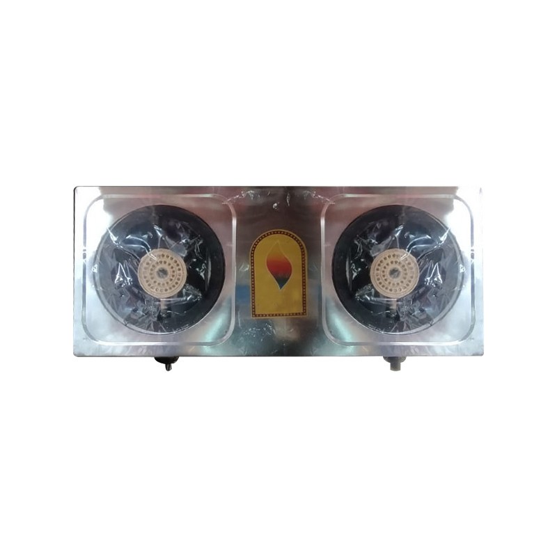 Stainless Steel Heavy Double Burner Gas Stove (Code: 15163)