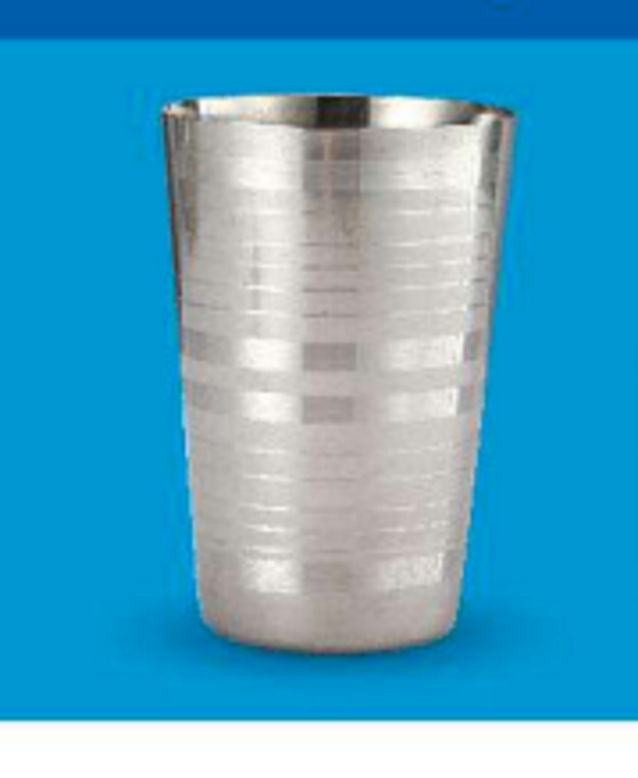 PB SS Glass with Design- 18 CM