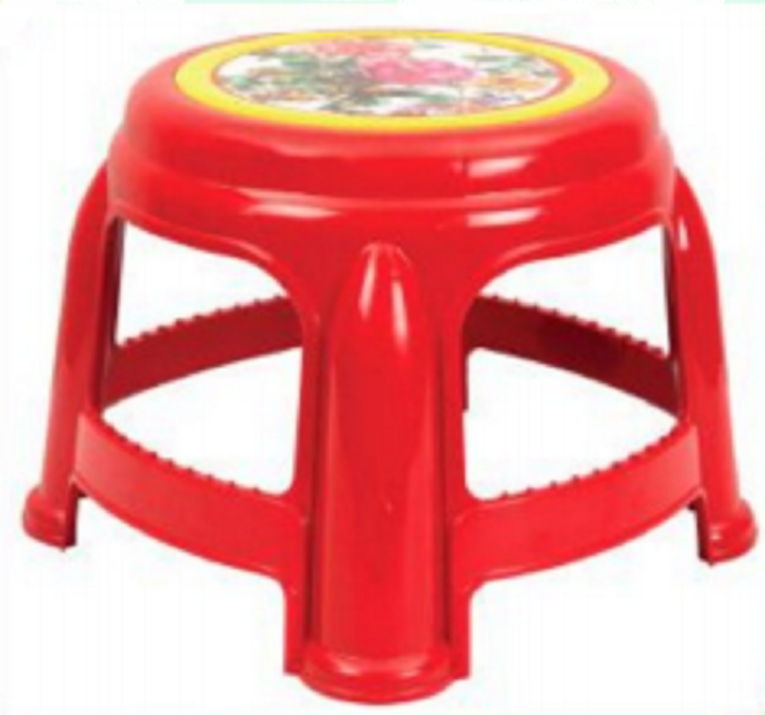 Round Stool Print Pink- TEL