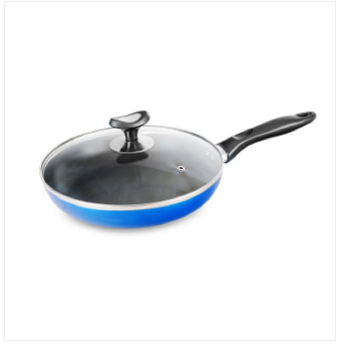 Topper Nonstick Elegant Fry Pan With Lid Blue 24 Cm