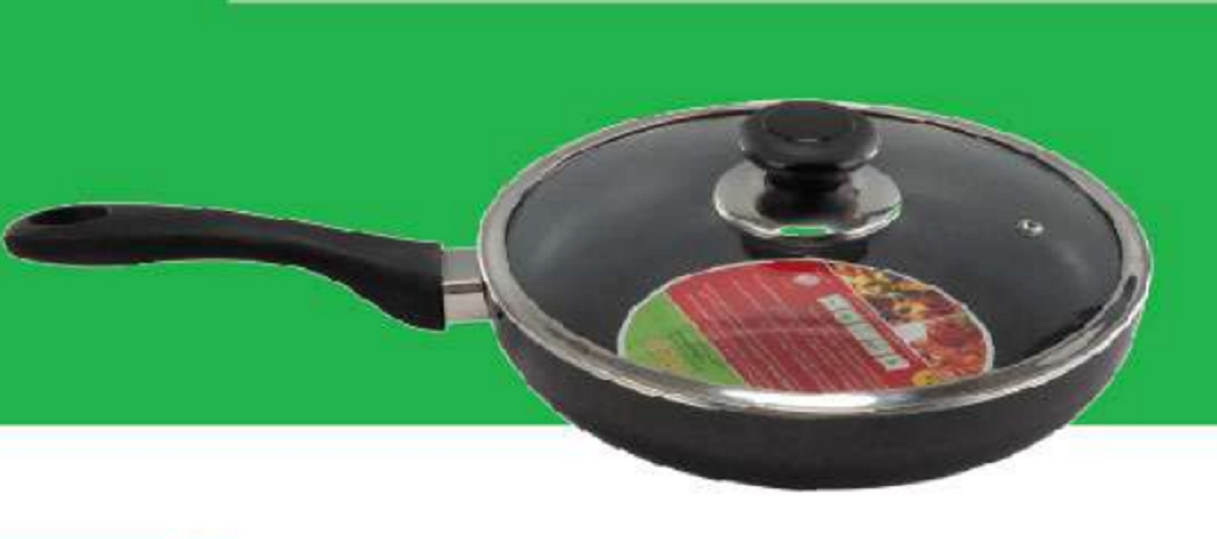 TPR NS Regular Fry Pan with Lid (Black) - 26 cm