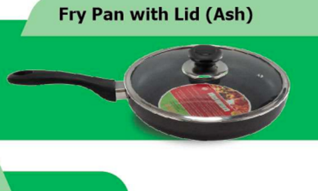 TPR NS Glamour Fry Pan with Lid (Ash) - 24cm