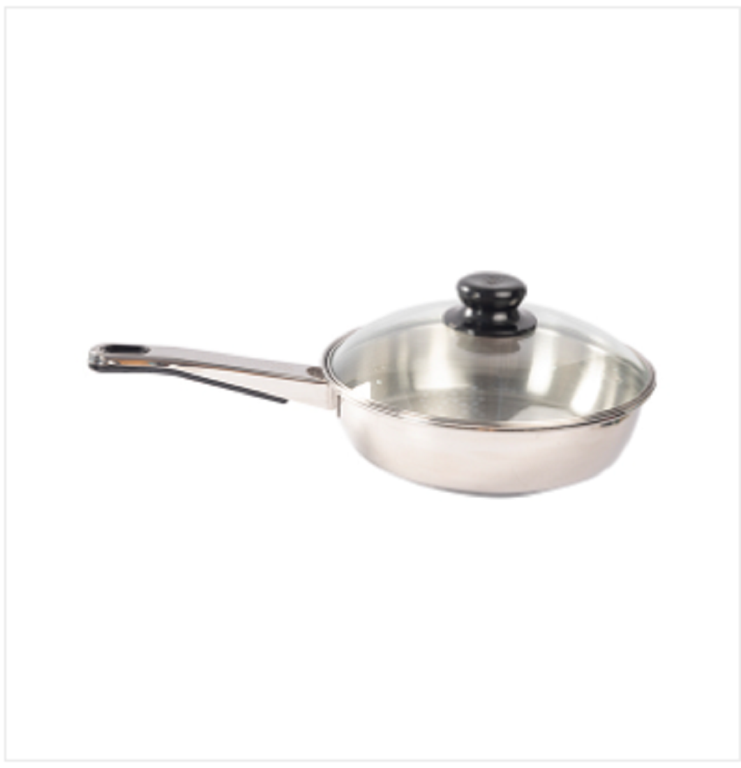 SS Frying Pan Glass Lid 20cm