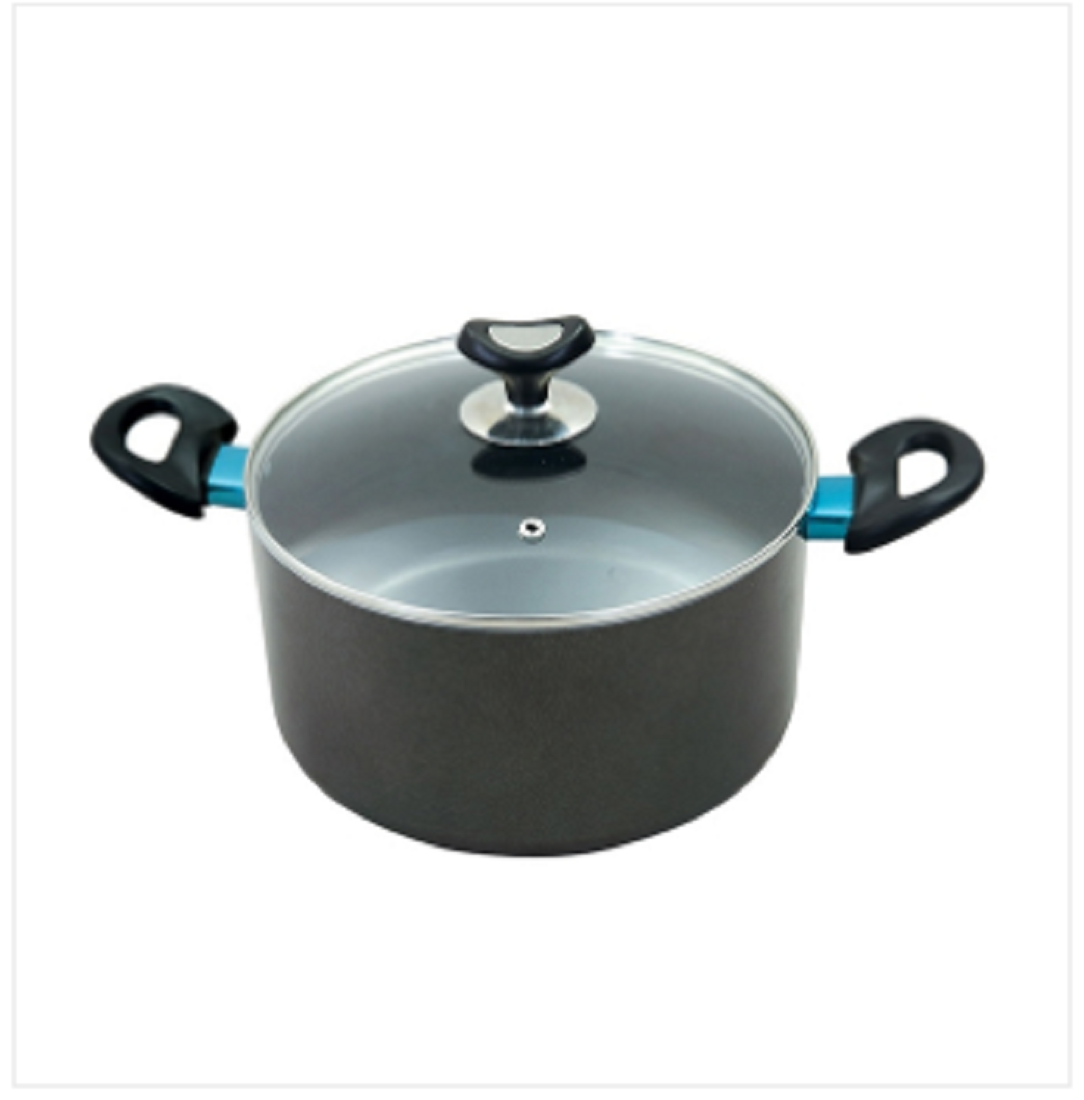 Topper Non Stick Glamour Casserole With Lid Ash 22 Cm