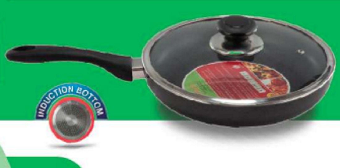 TPR NS Glamour Fry Pan With Lid IB (Ash)-28cm