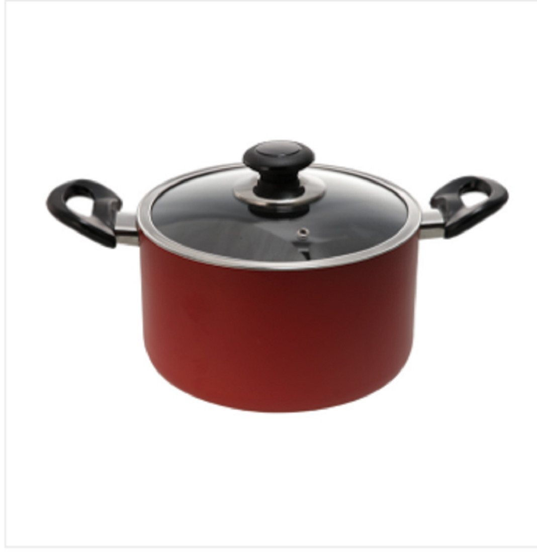 Topper Nonstick Glamour Casserole With Lid IB (Red) 28 Cm