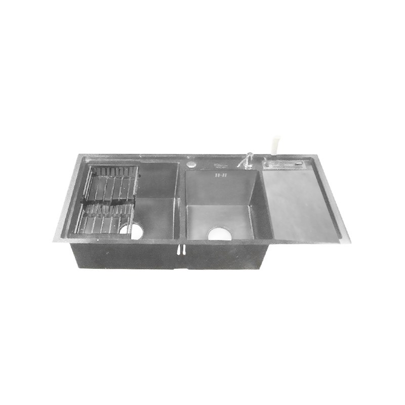 Homemade Kitchen Sink Black Size: 19" x 40"  Knife  Holding System- Code: 12125