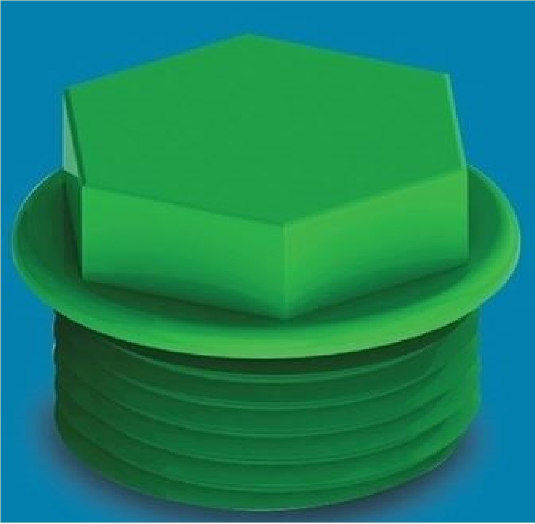 UPVC Thread Plug Cap 3/4'' Green AAAH Code 0397
