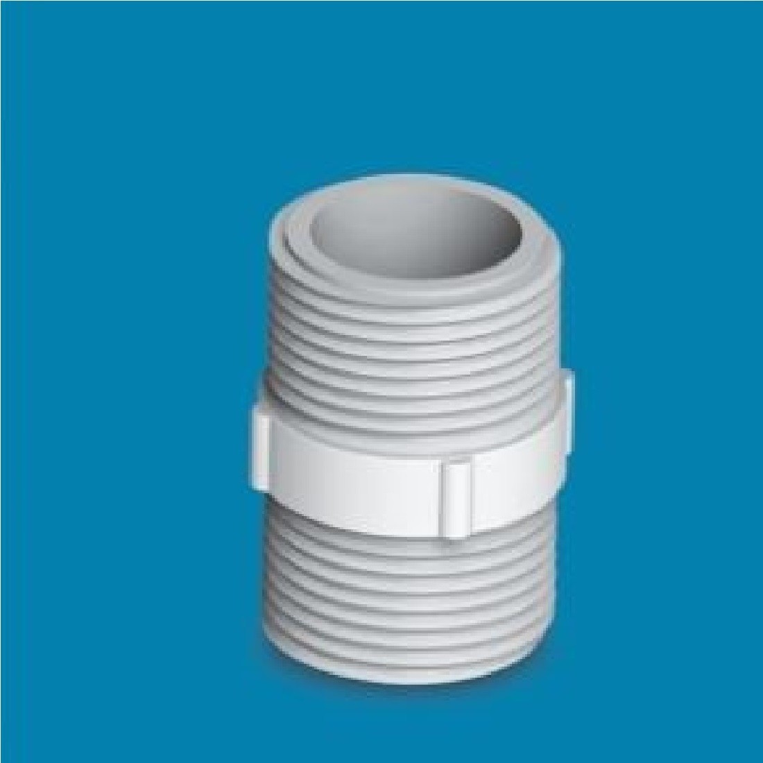 UPVC Thread Nipple 1" White AAAH Code 0466