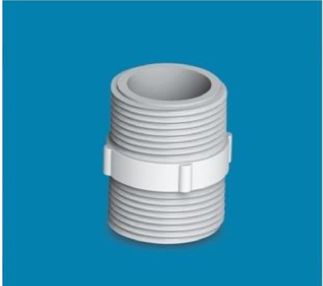 RFL UPVC Thread Nipple 1.5" White