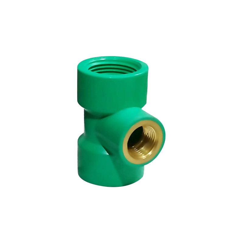 uPVC Reducing Thread Brass Tee ??"x??"- Code: 12204