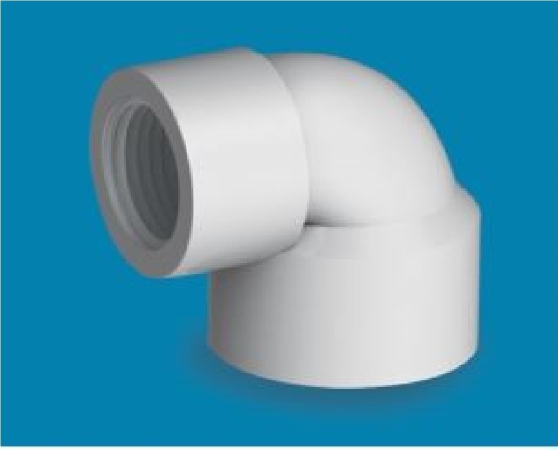 UPVC Thread R. Elbow 1.5'' X 1.25'' White AAAH Code 0366
