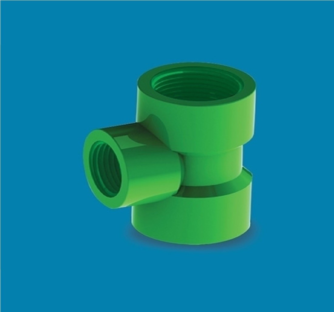 UPVC Thread Tee 1.5" Green AAAH Code 0407