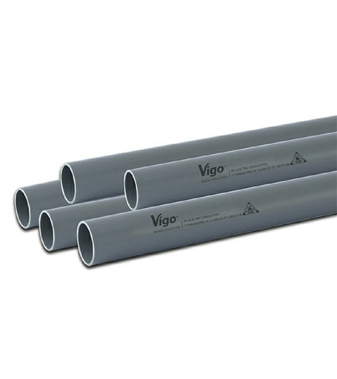 Vigo Electric UPVC Pipe 1/2"X10' Electric Socket Gray 1 Pc