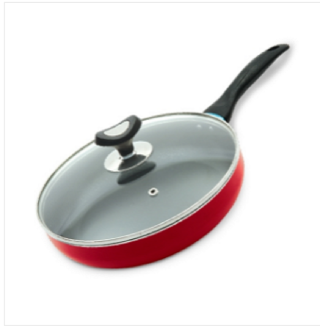 ViGO Non Stick Glamour Fry Pan With Lid Maroon 28 CM